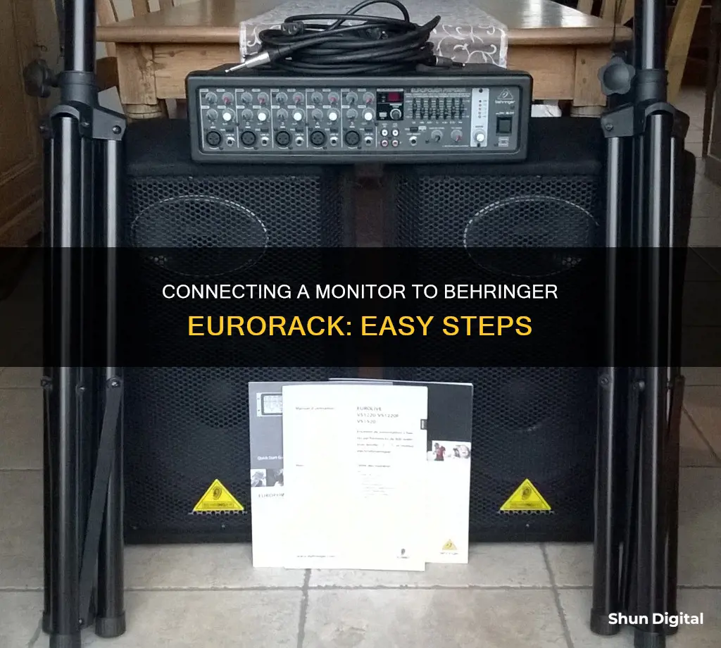 how to hook up monitor to behringer europower 5000