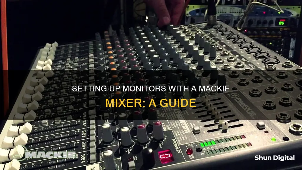 how to hook up monitors to a mackie mixer