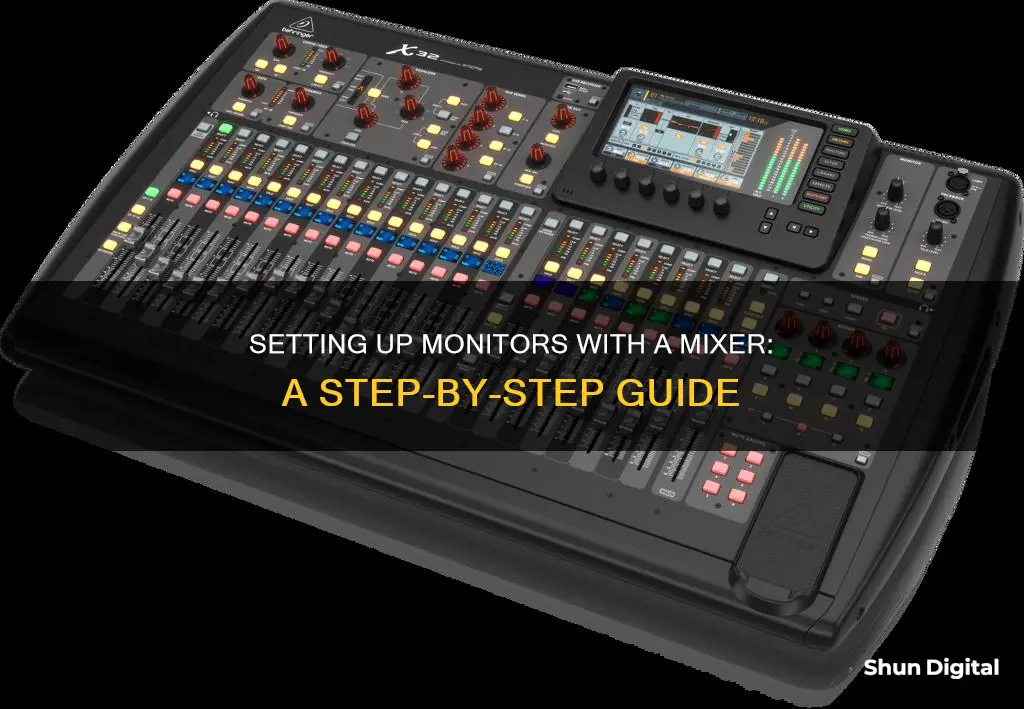 how to hook up monitors to a mixer