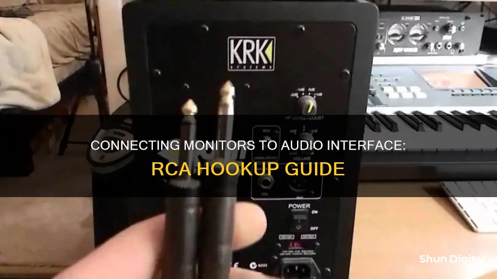 how to hook up monitors to audio interface rca