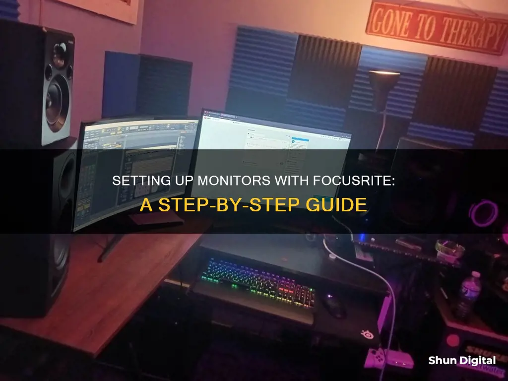 how to hook up monitors to focusrite