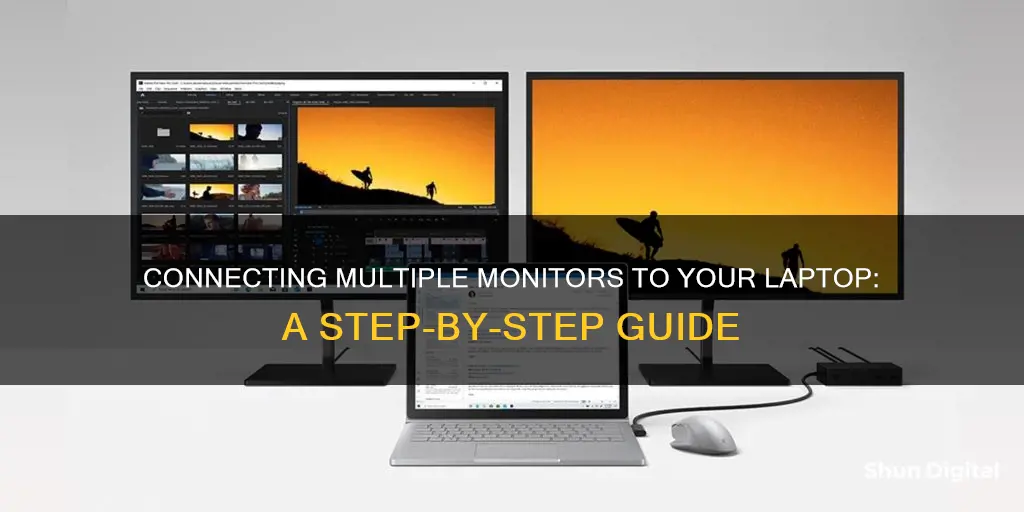 how to hook up multiple monitors on a labtop