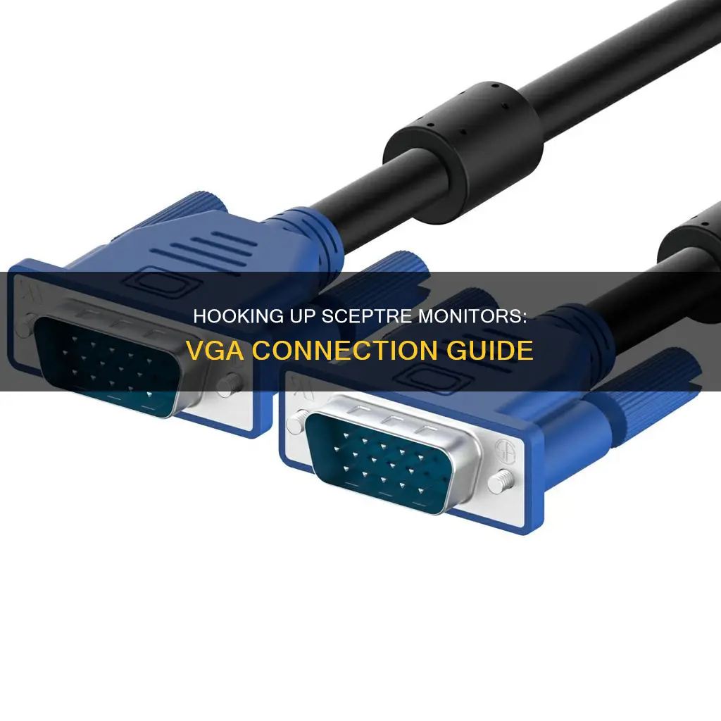 how to hook up sceptre monitor through vga