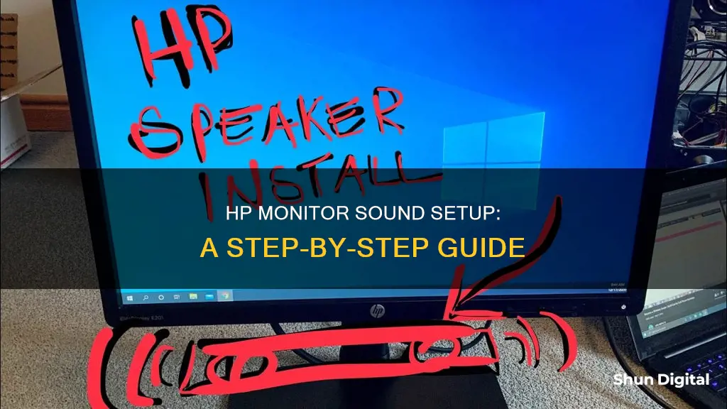 how to hook up sound from my hp monitor