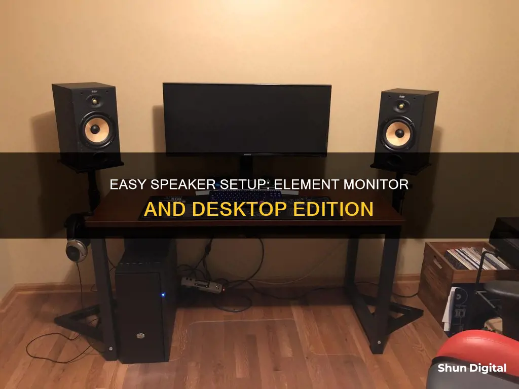 how to hook up speakers on element monitor and desktop