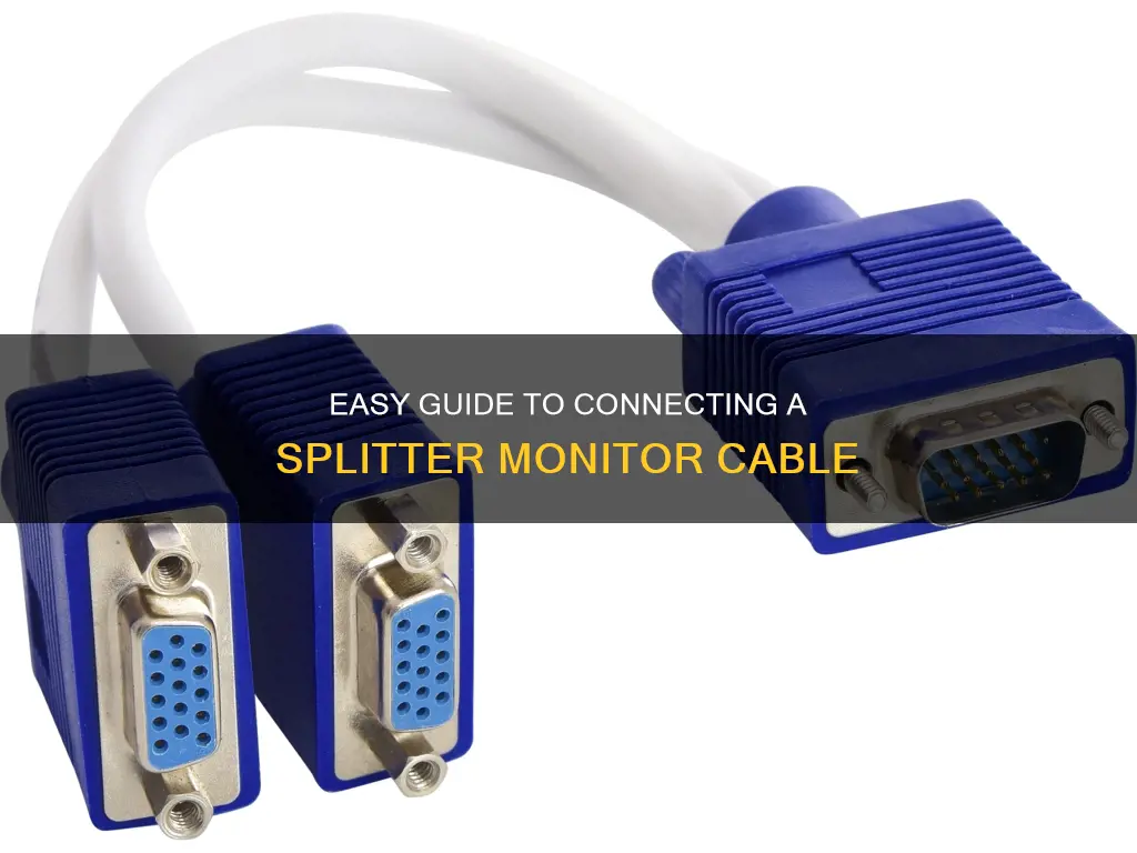 how to hook up splitter monitor cable