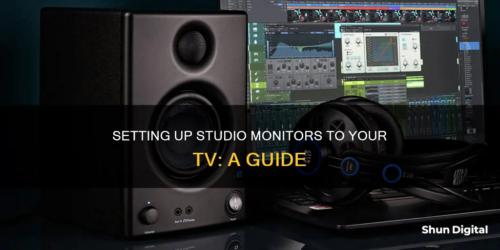 how to hook up studio monitors to a tv