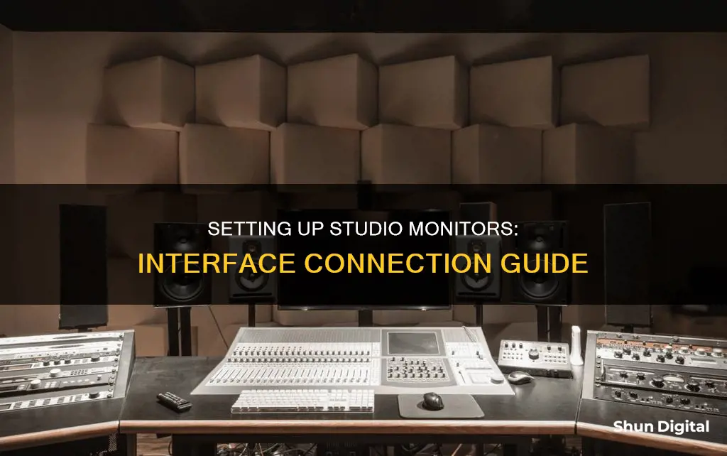 how to hook up studio monitors to interface