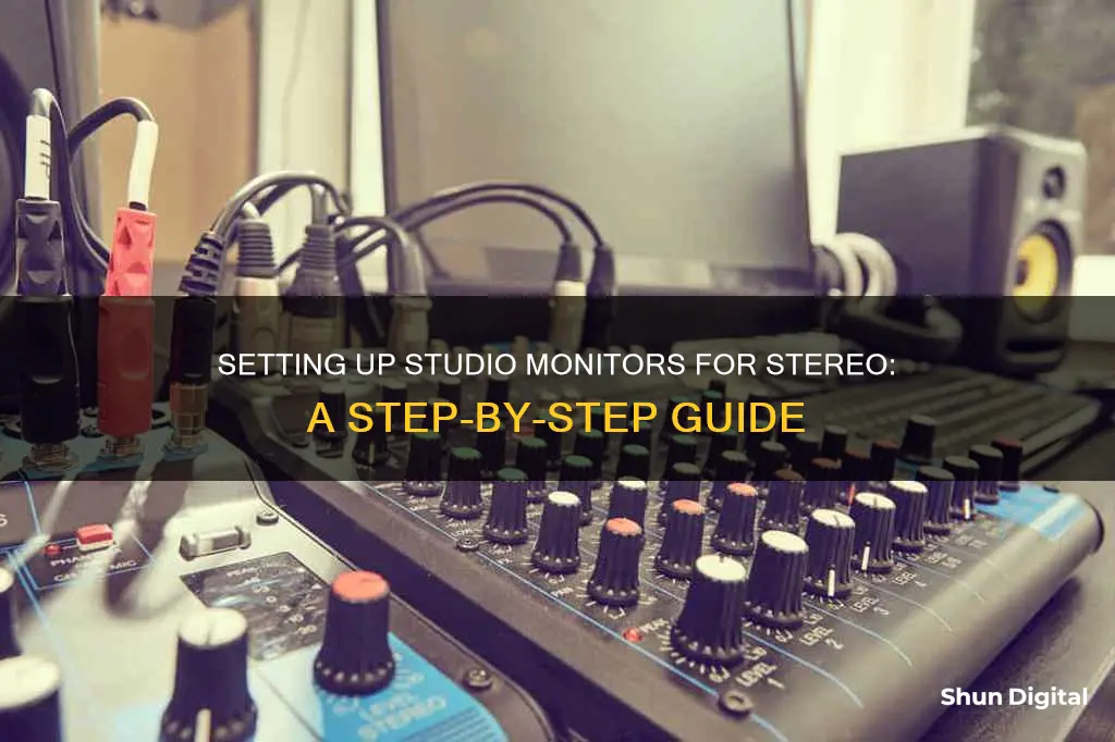 how to hook up studio monitors to stereo