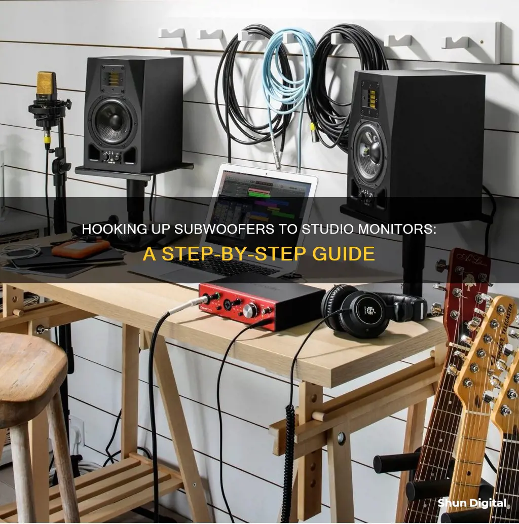 how to hook up subwoofer to studio monitors