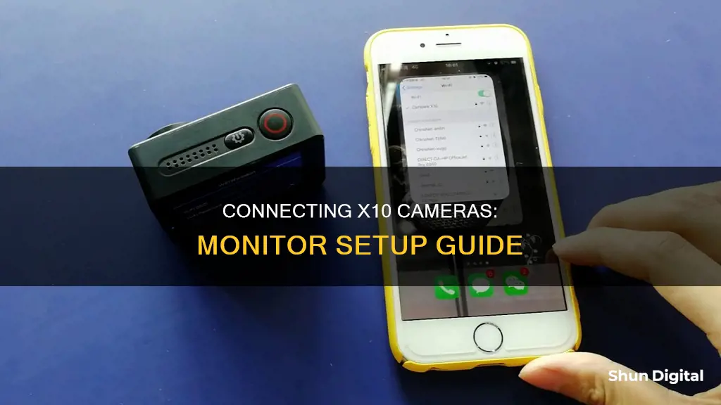 how to hook up x10 camera to monitor