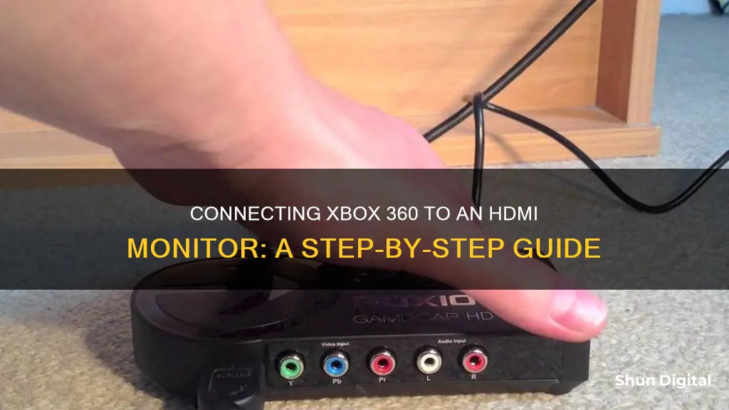 how to hook up xbox 360 to monitor hdmi