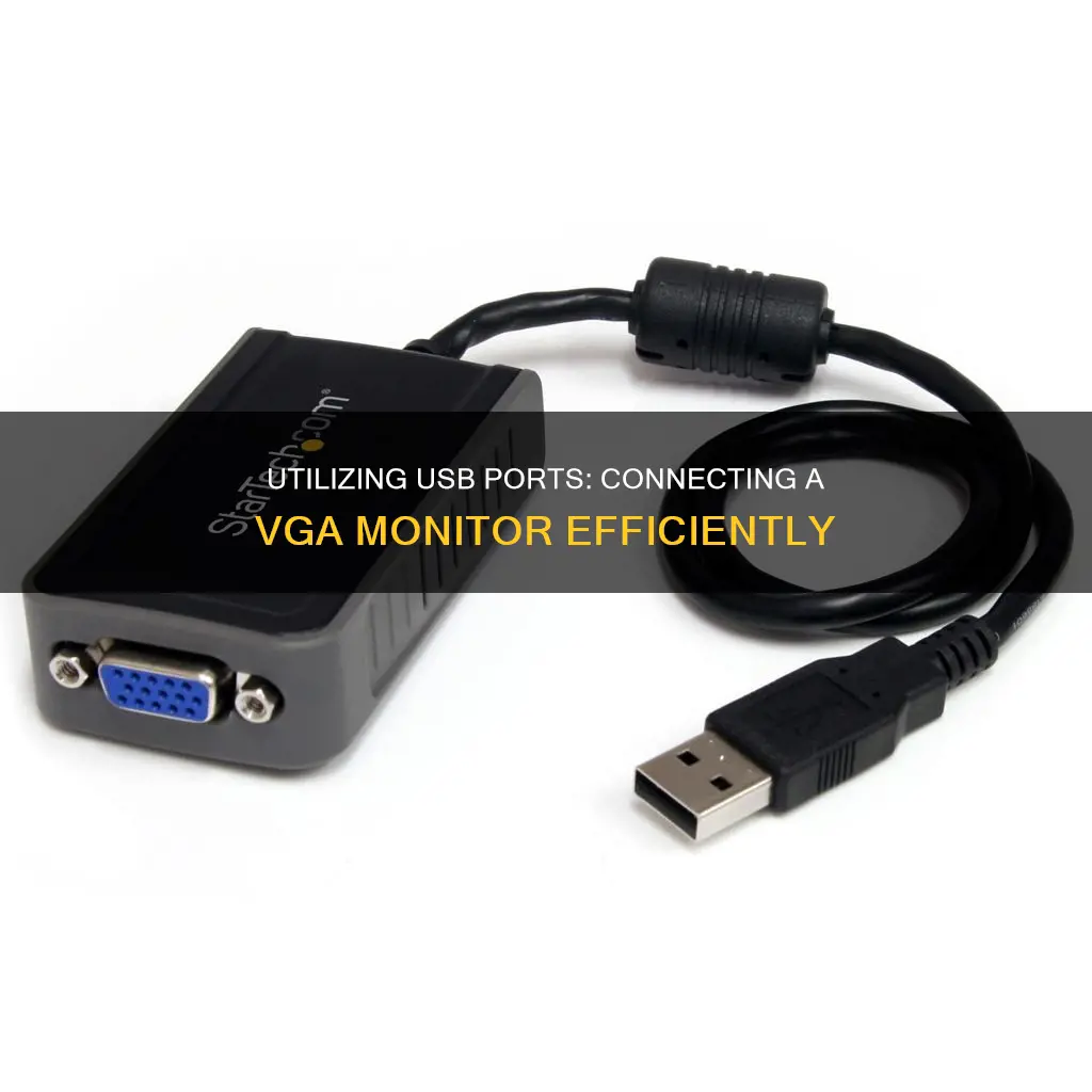 how to hook vga monitor to usb port