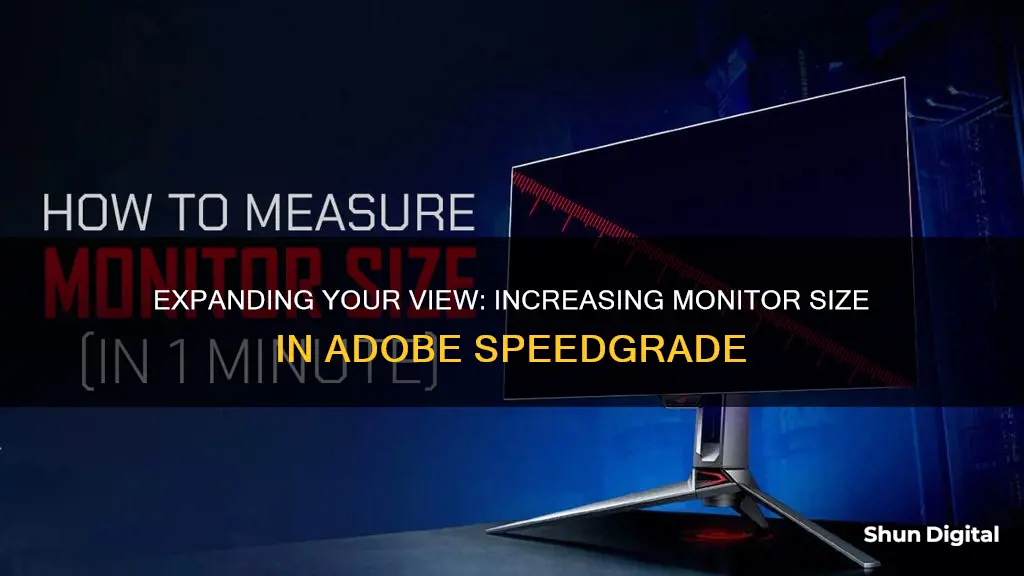 how to increase monitor size adobe speedgrade