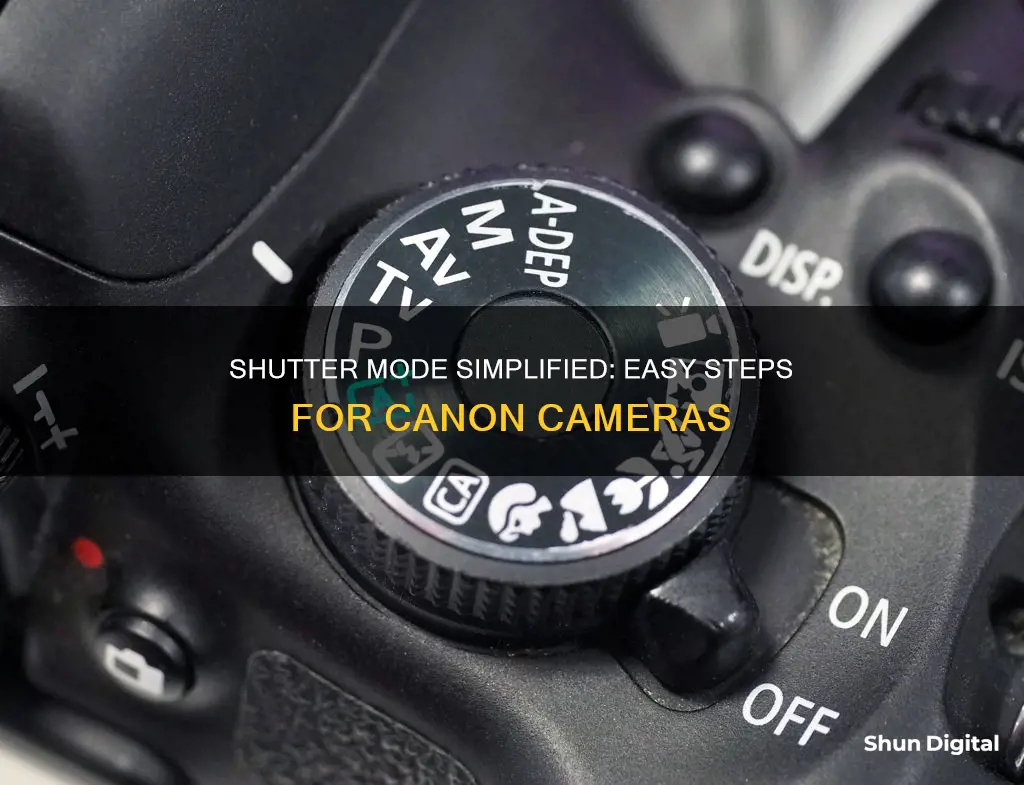 how to insert shutter mode on cannon camera