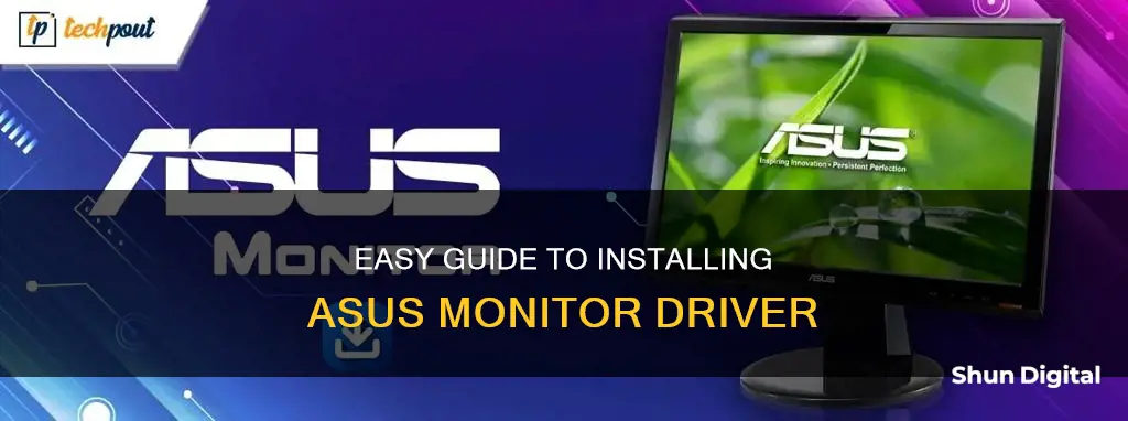 how to install asus monitor driver