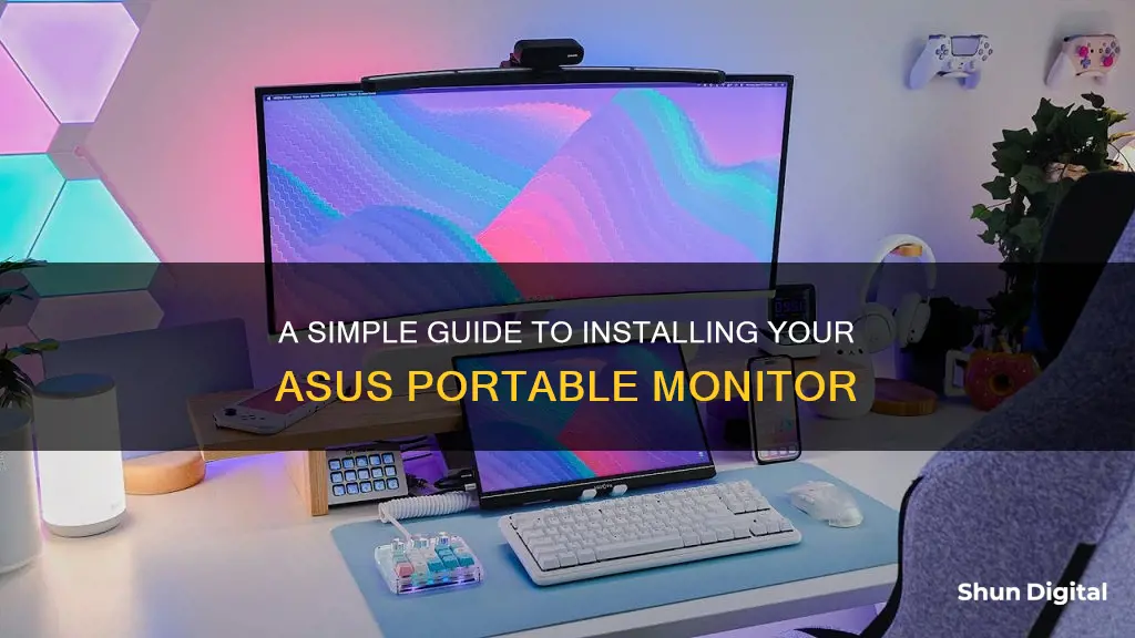 how to install asus portable monitor