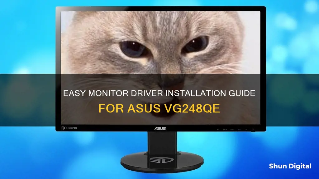 how to install my monitor drivers in asus vg248qe