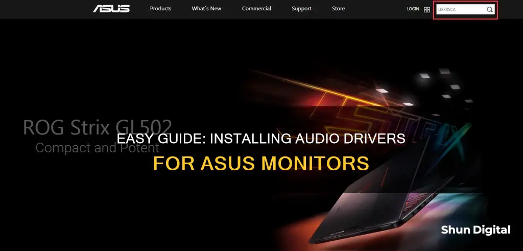 how to install sound driver to asus monitors