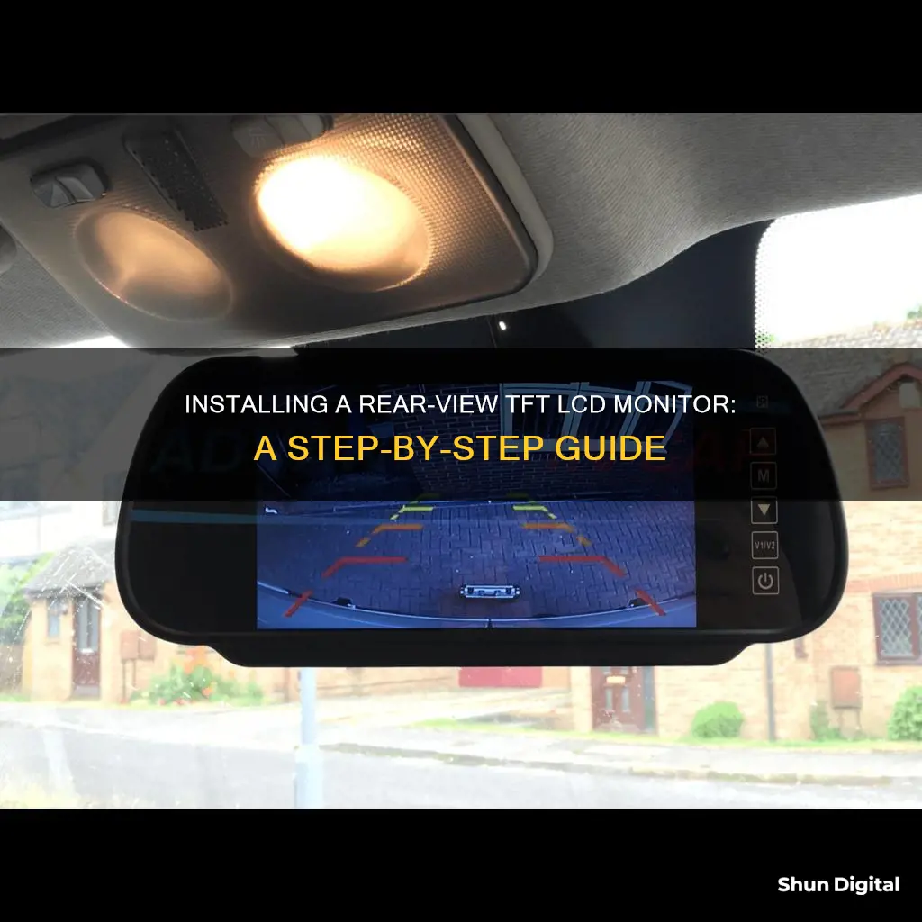 how to install tft lcd car rear view monitor