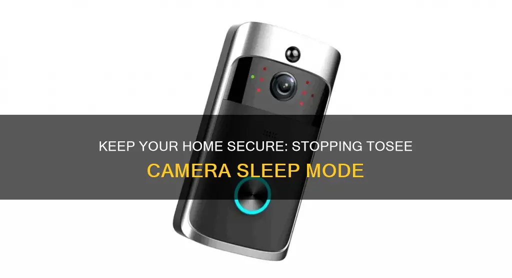 how to keep tosee camera from going into sleep mode