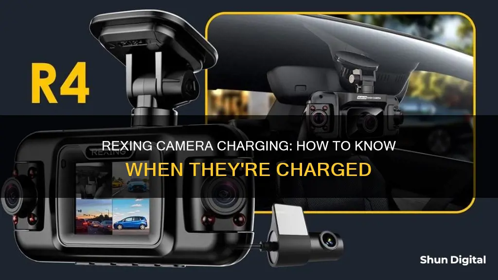 how to know if rexing camera are charging