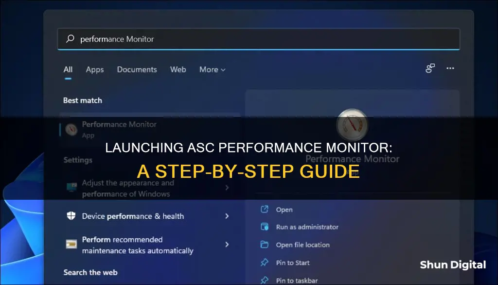 how to launche asc performance monitor