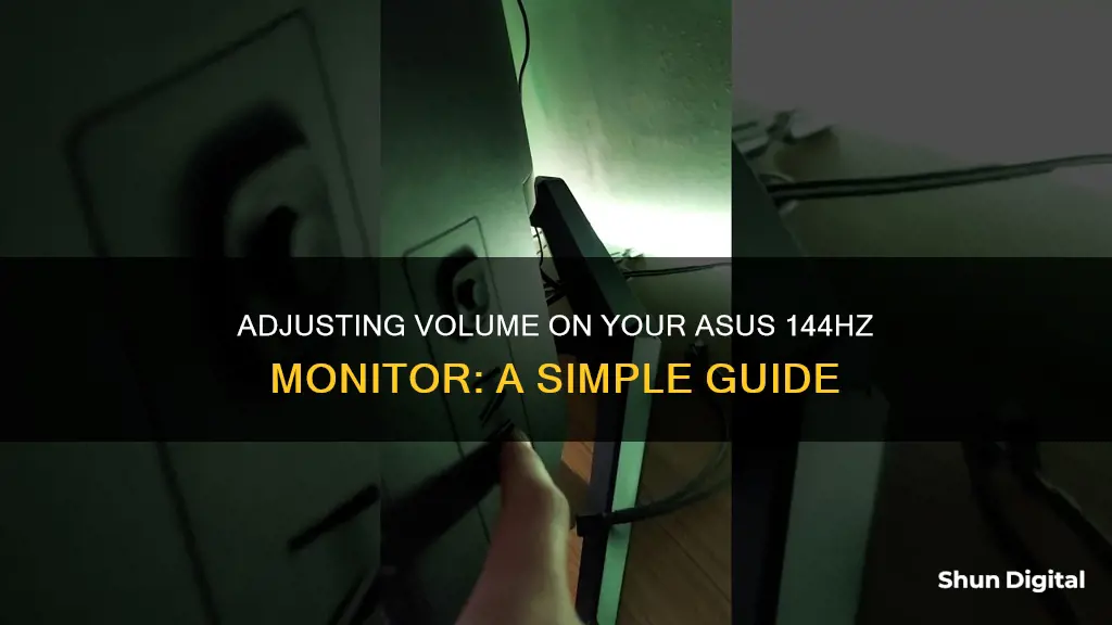 how to lower volume of asus 144hz monitor