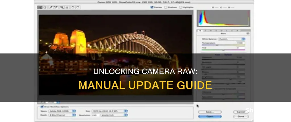 how to manually update camera raw