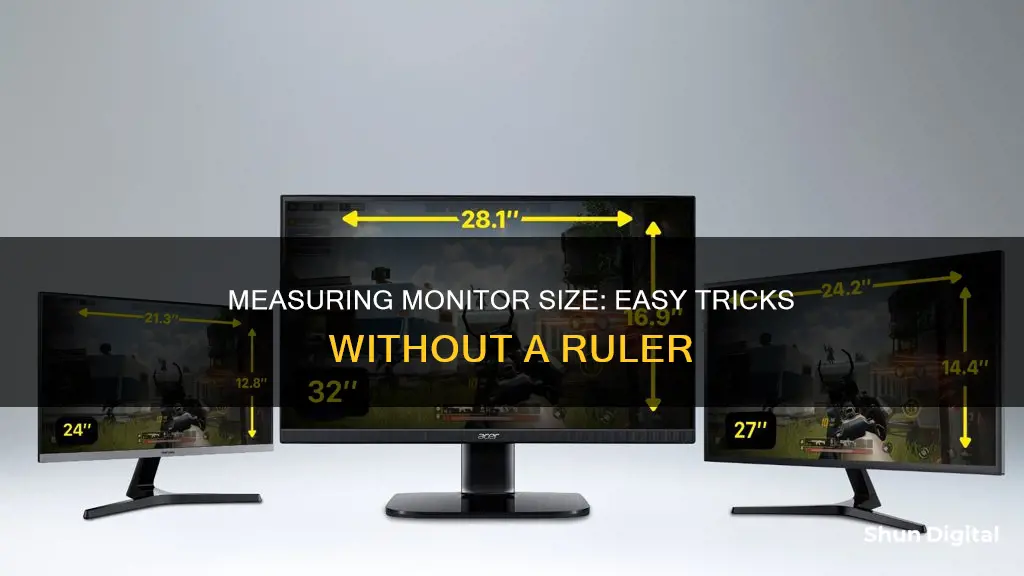 how to measure monitor size without ruler