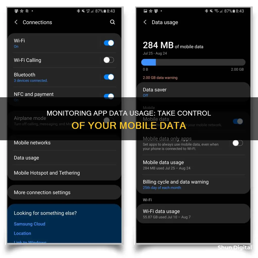 how to monitor apps data usage