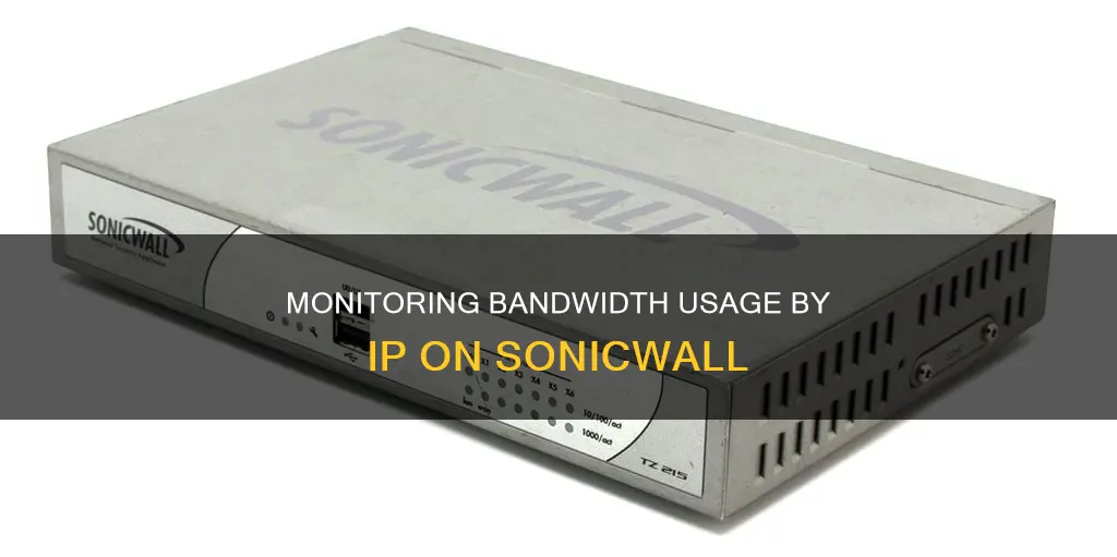 how to monitor bandwidth usage per ip address in sonicwall