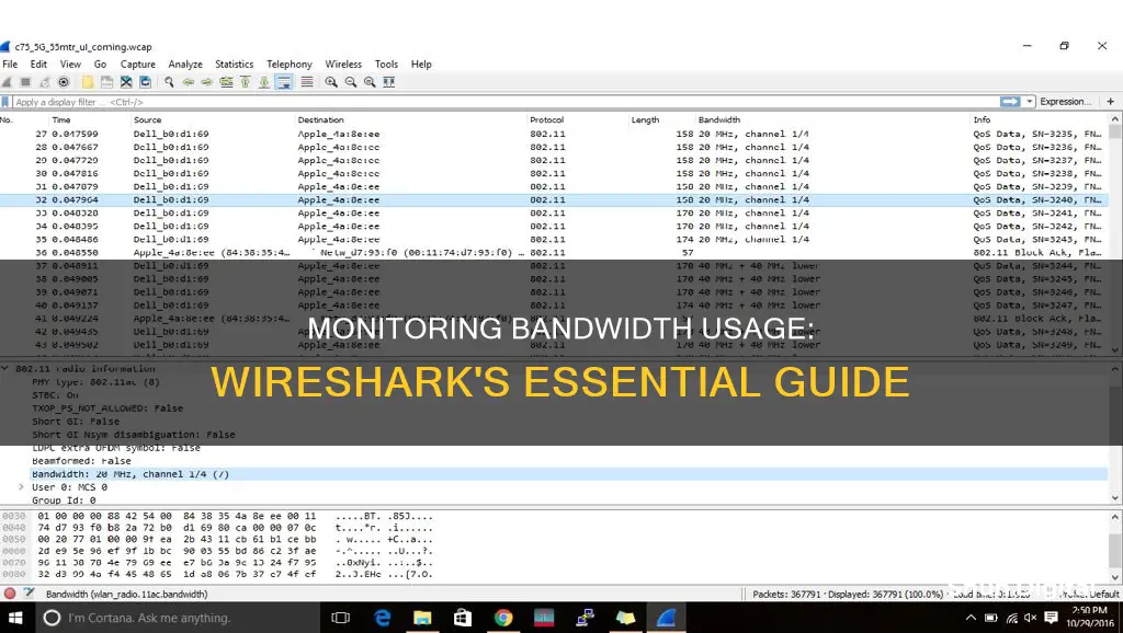 how to monitor bandwidth usage with wireshark