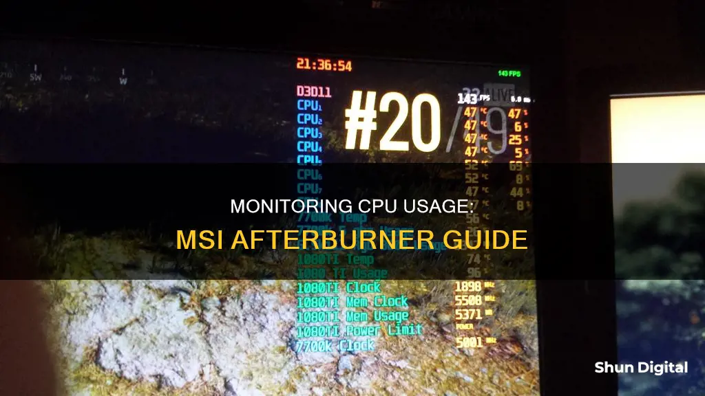 how to monitor cpu usage with msi afterburner