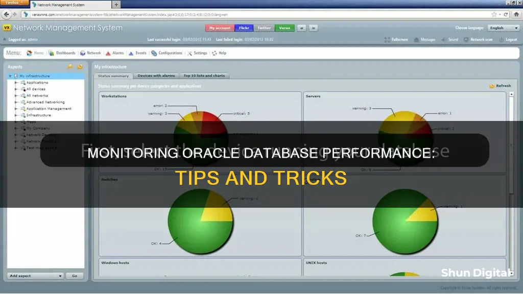 how to monitor database performance in oracle