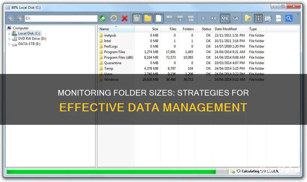 how to monitor folder sizes