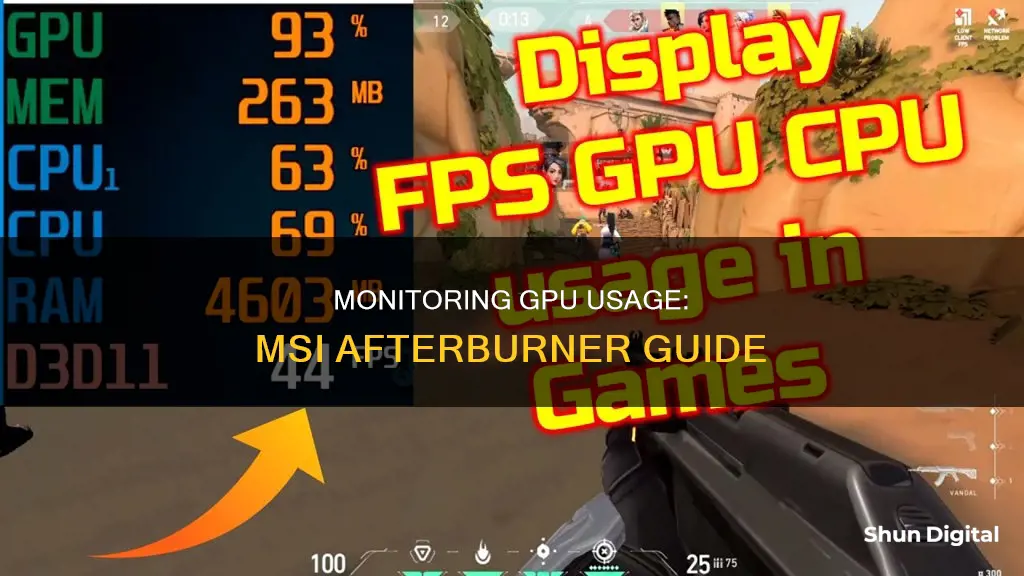 how to monitor gpu usage msi afterbuner