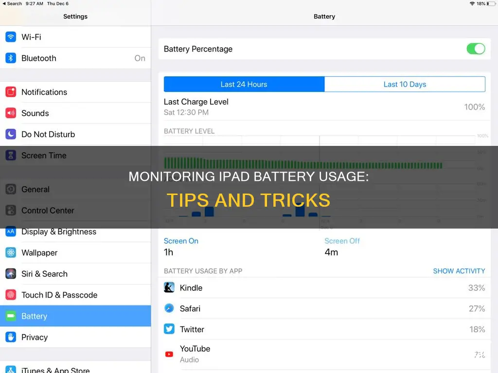 how to monitor ipad battery usage