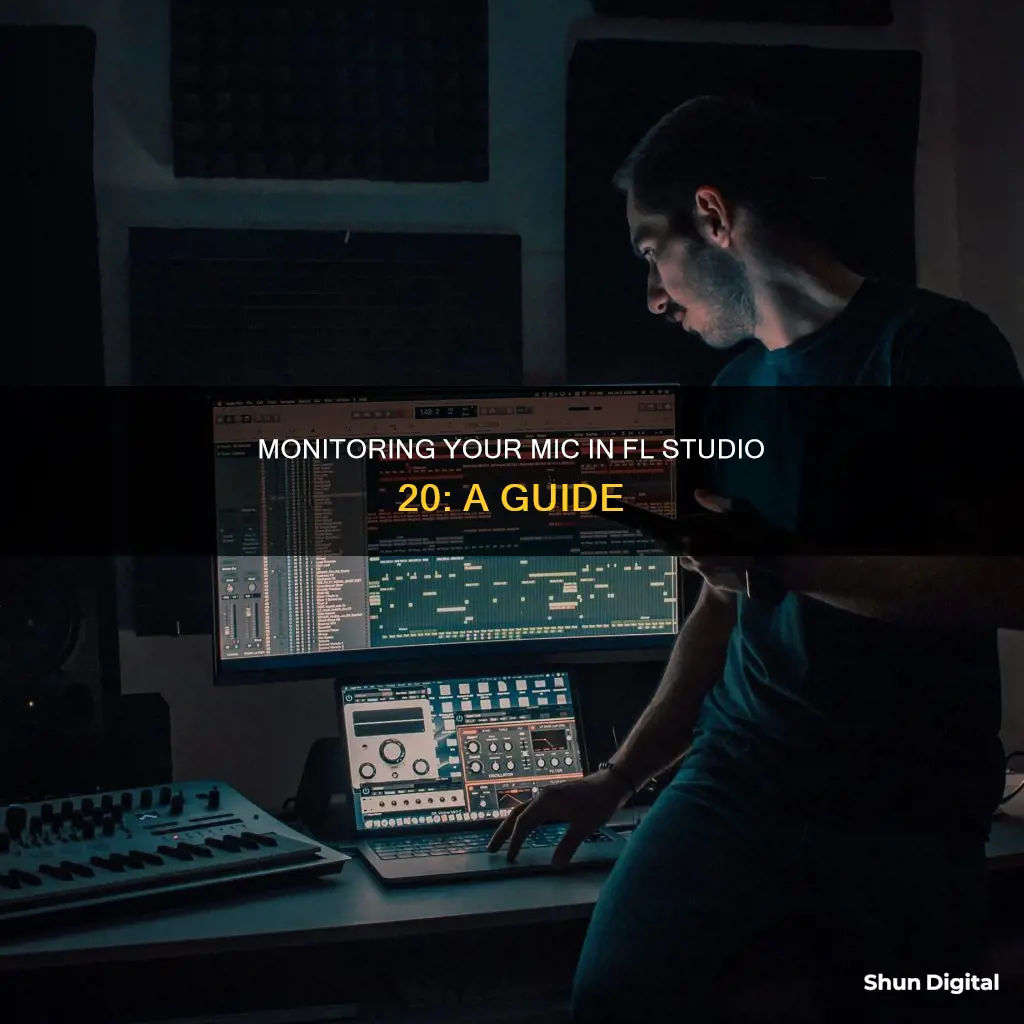 how to monitor mic in fl studio 20