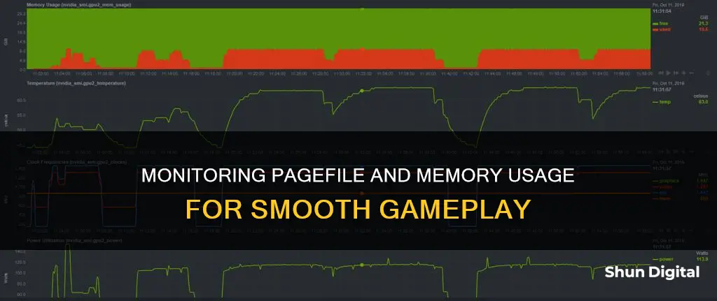 how to monitor pagefile and memory usage during gamplay