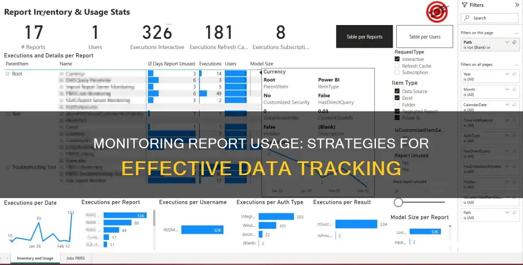 how to monitor report usage