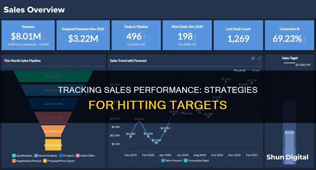 how to monitor sales performance against targets