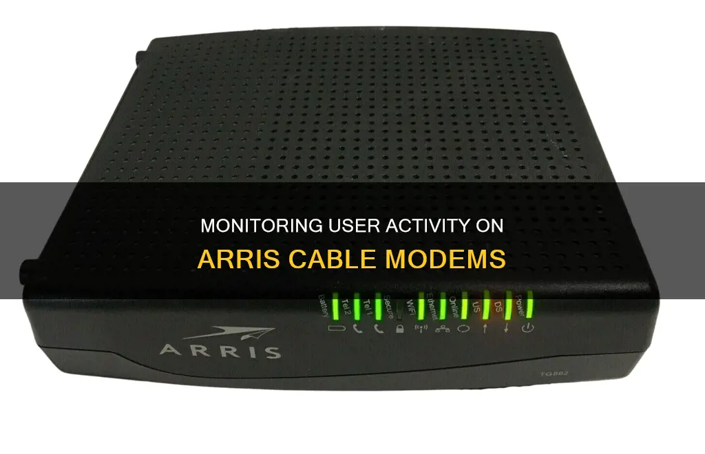 how to monitor user usage on arris cable modem