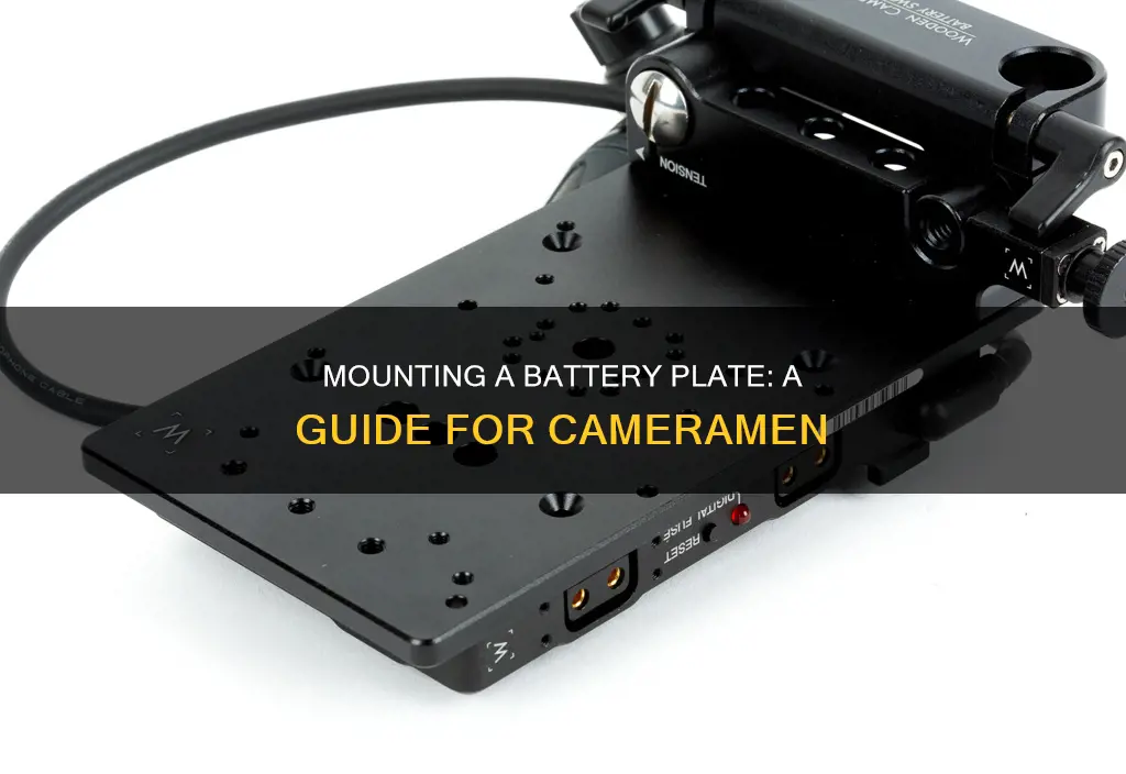 how to mount a battery plate to the camera