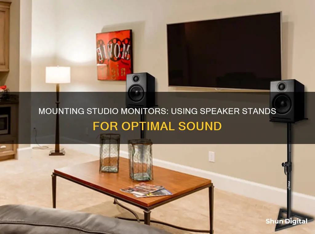 how to mount a studio monitor on speaker stands