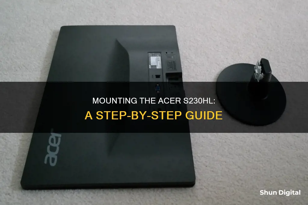 how to mount acer lcd monitor s230hl