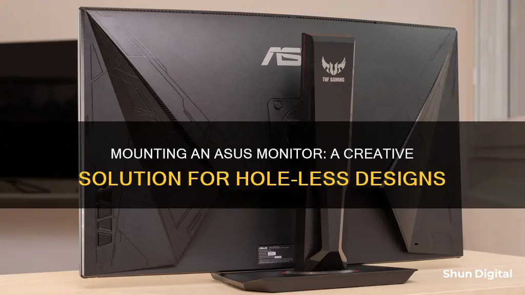 how to mount asus monitor without holes