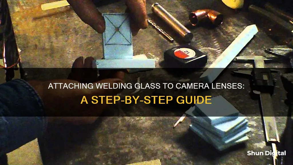 how to mount welding glass to camera lense