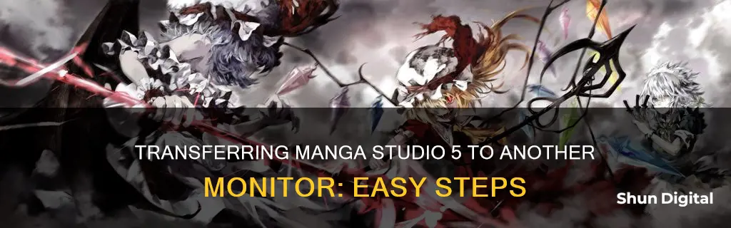 how to move manga studio 5 to another monitor