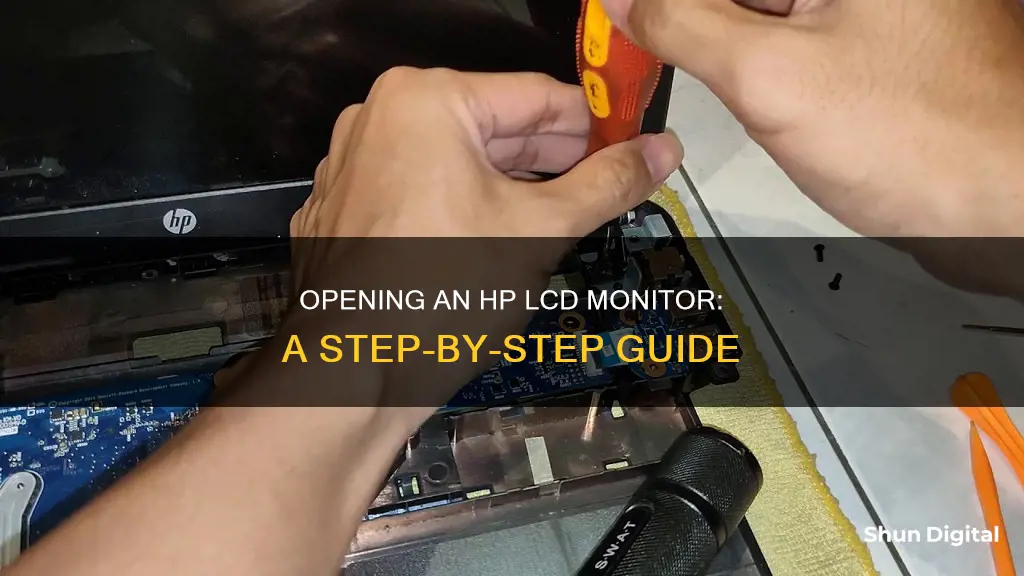 how to open hp lcd monitor